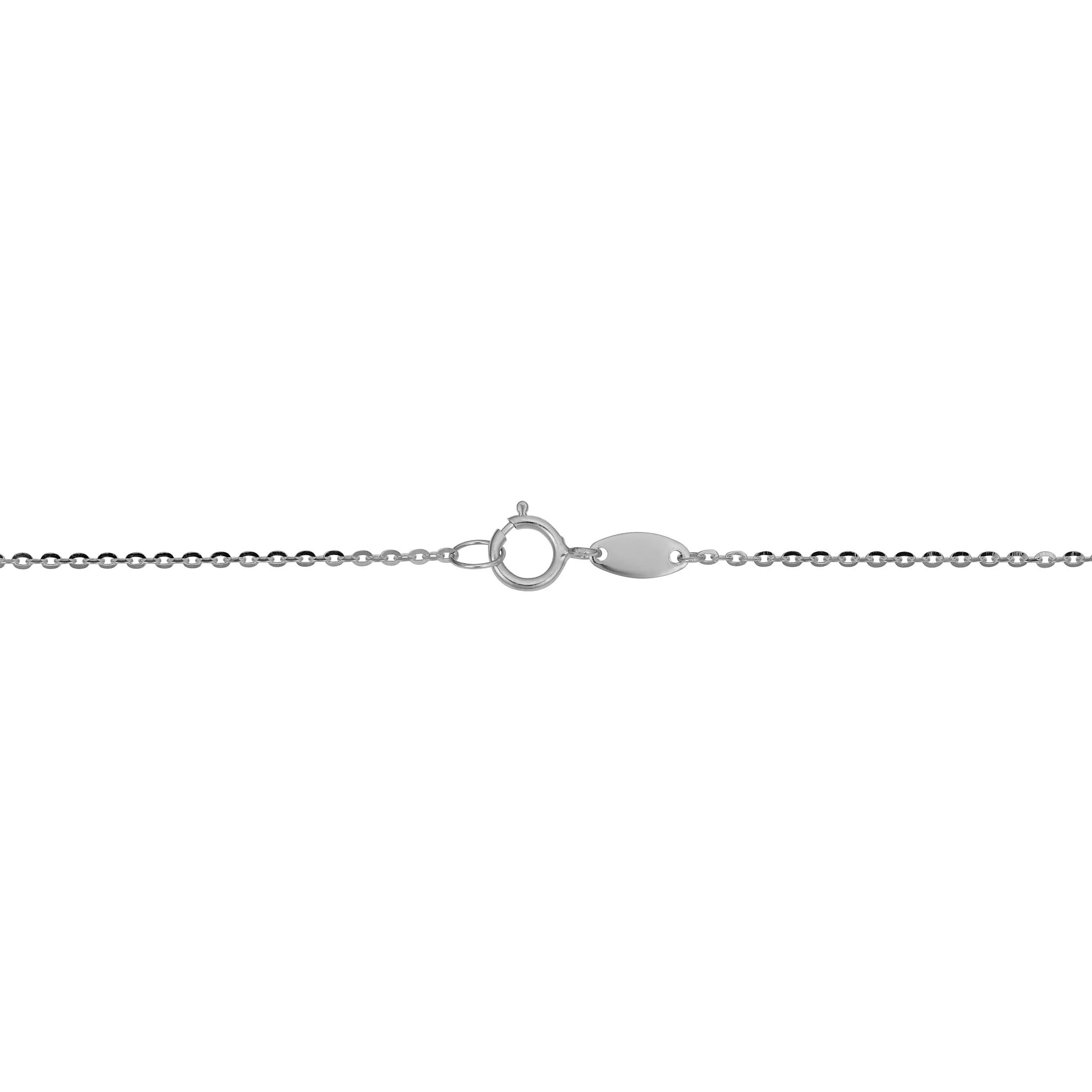 10k White Gold High Polish Heart Necklace (18 inch)