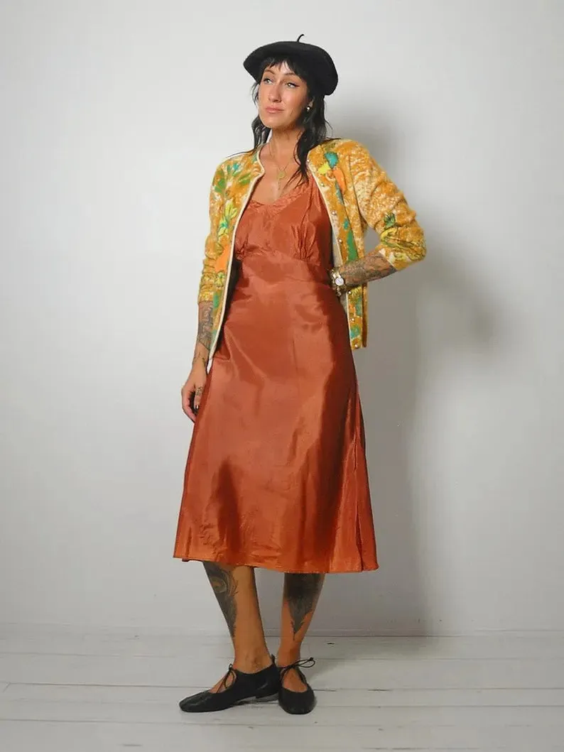 1960's Floral Angora Cardigan