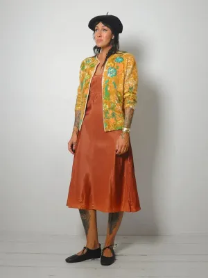 1960's Floral Angora Cardigan