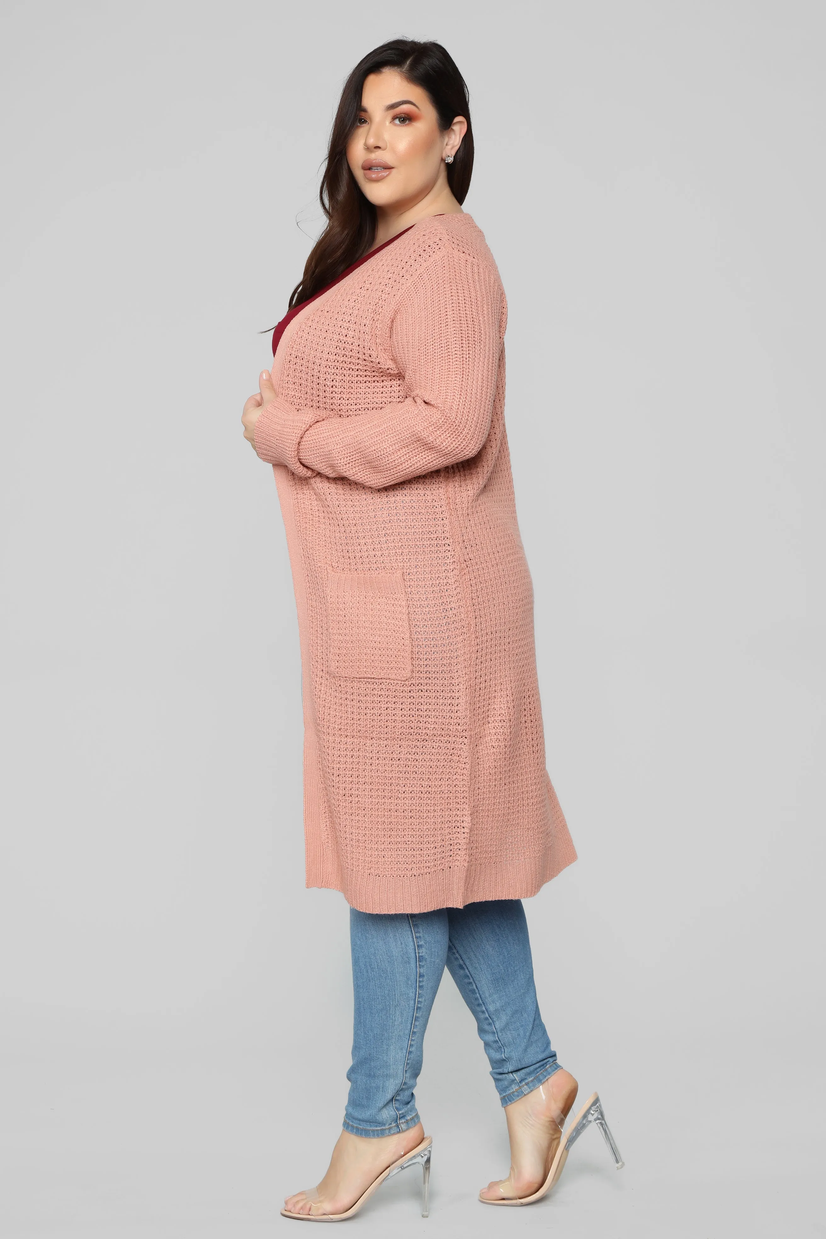 Abella Duster Sweater - Mauve