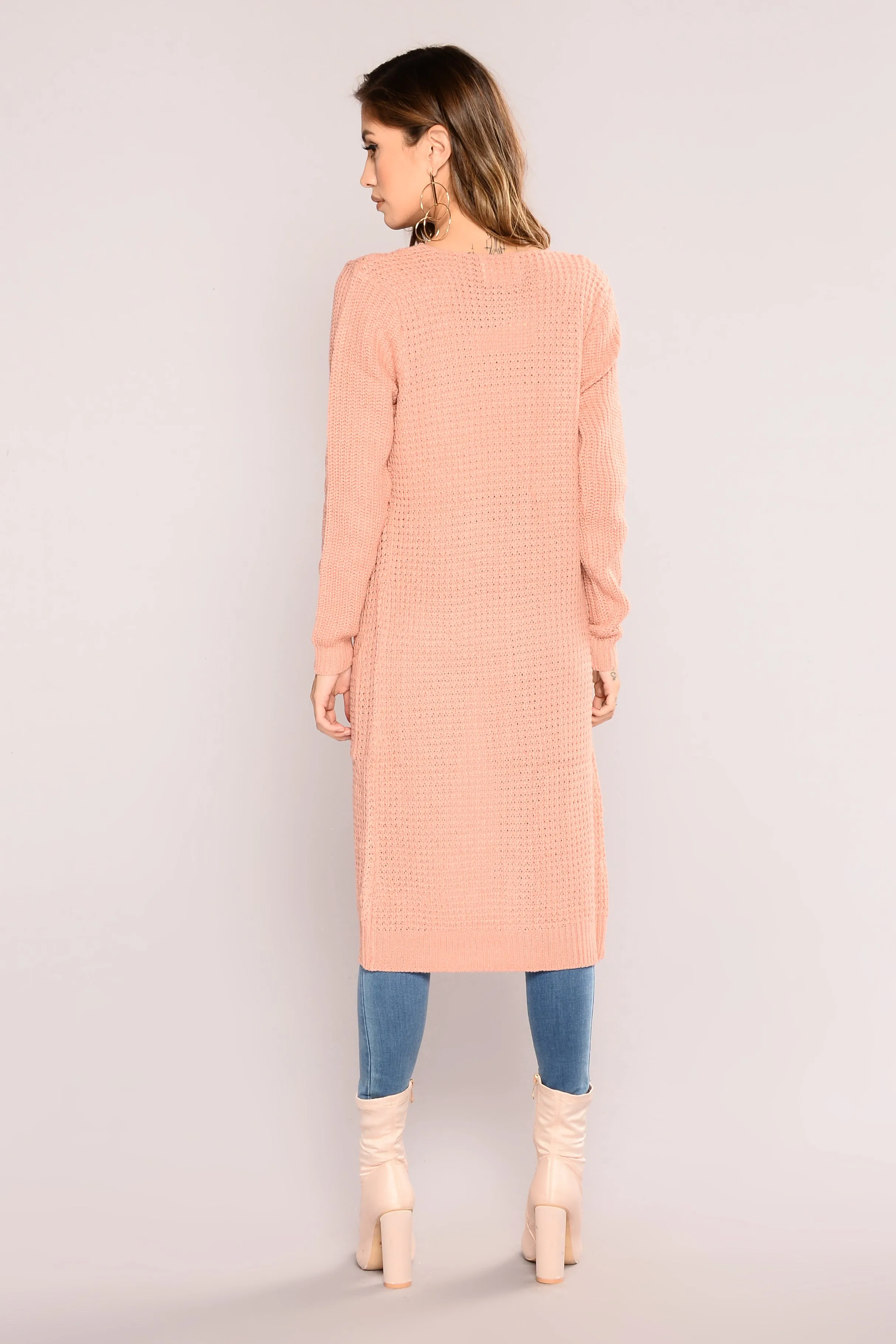 Abella Duster Sweater - Mauve