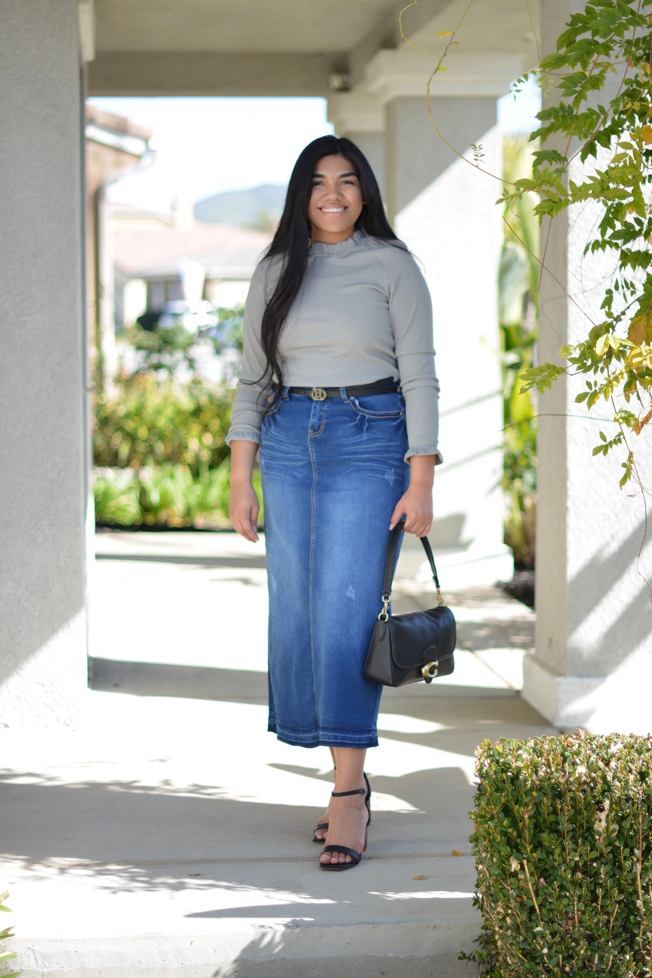 Aerin Gray RIbbed Top