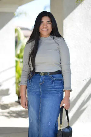 Aerin Gray RIbbed Top