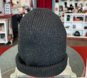 Angora Sequin Beanie in Black