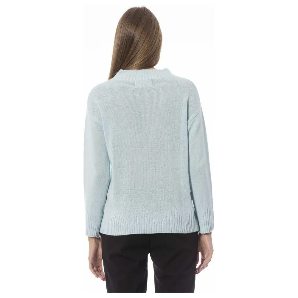 Baldinini Trend Light Blue Cashmere Women Sweater
