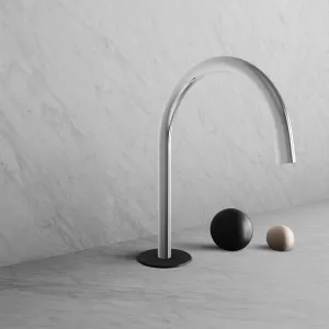 BARiL B35-8100-00L-CK-120 Wall-Mounted Lavatory Faucet Spout With Deck Mounted Handles