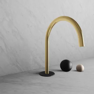 BARiL B35-8100-00L-JK-050 Wall-Mounted Lavatory Faucet Spout With Deck Mounted Handles