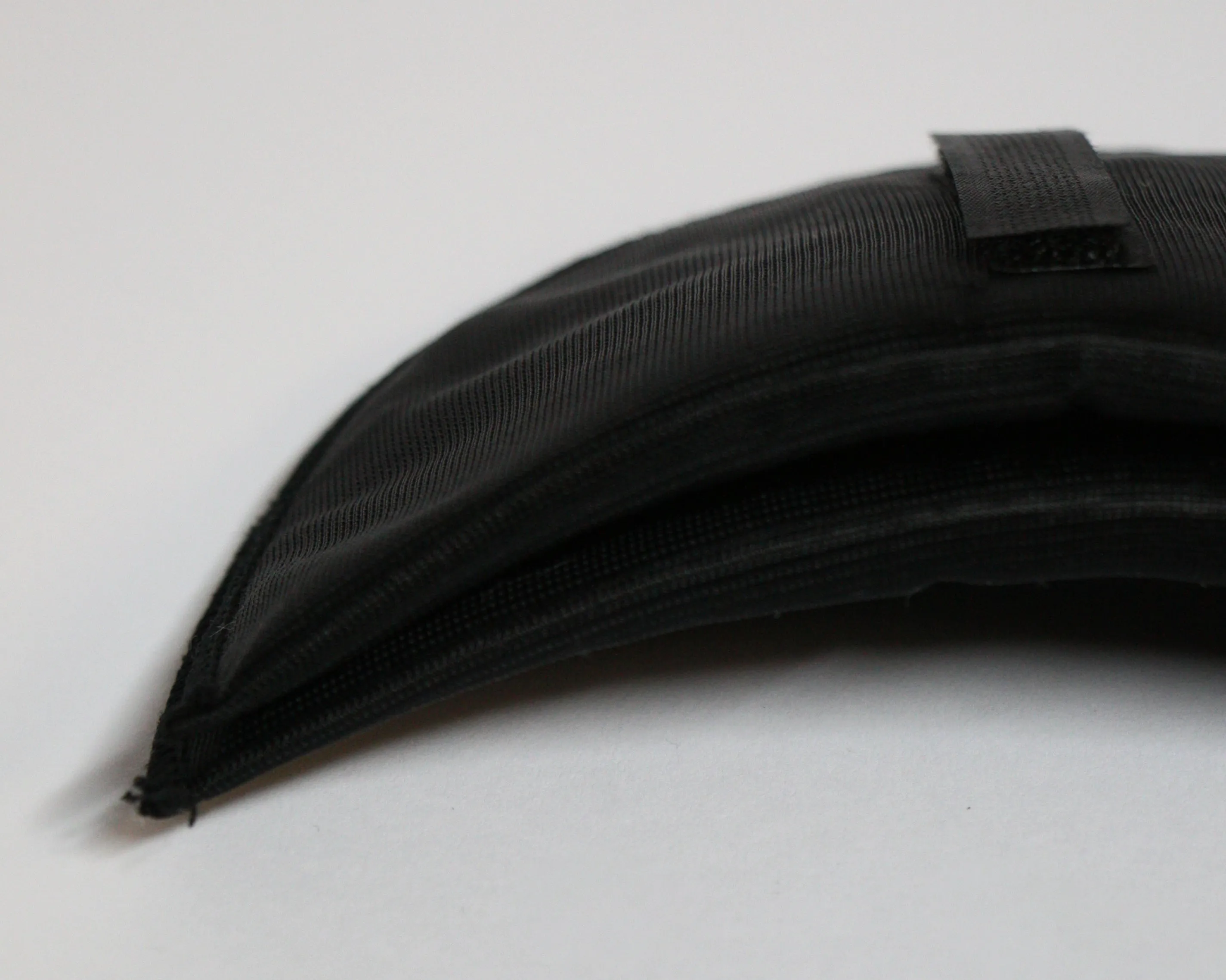 Black Covered Shoulder Pads with Velcro - 7mm