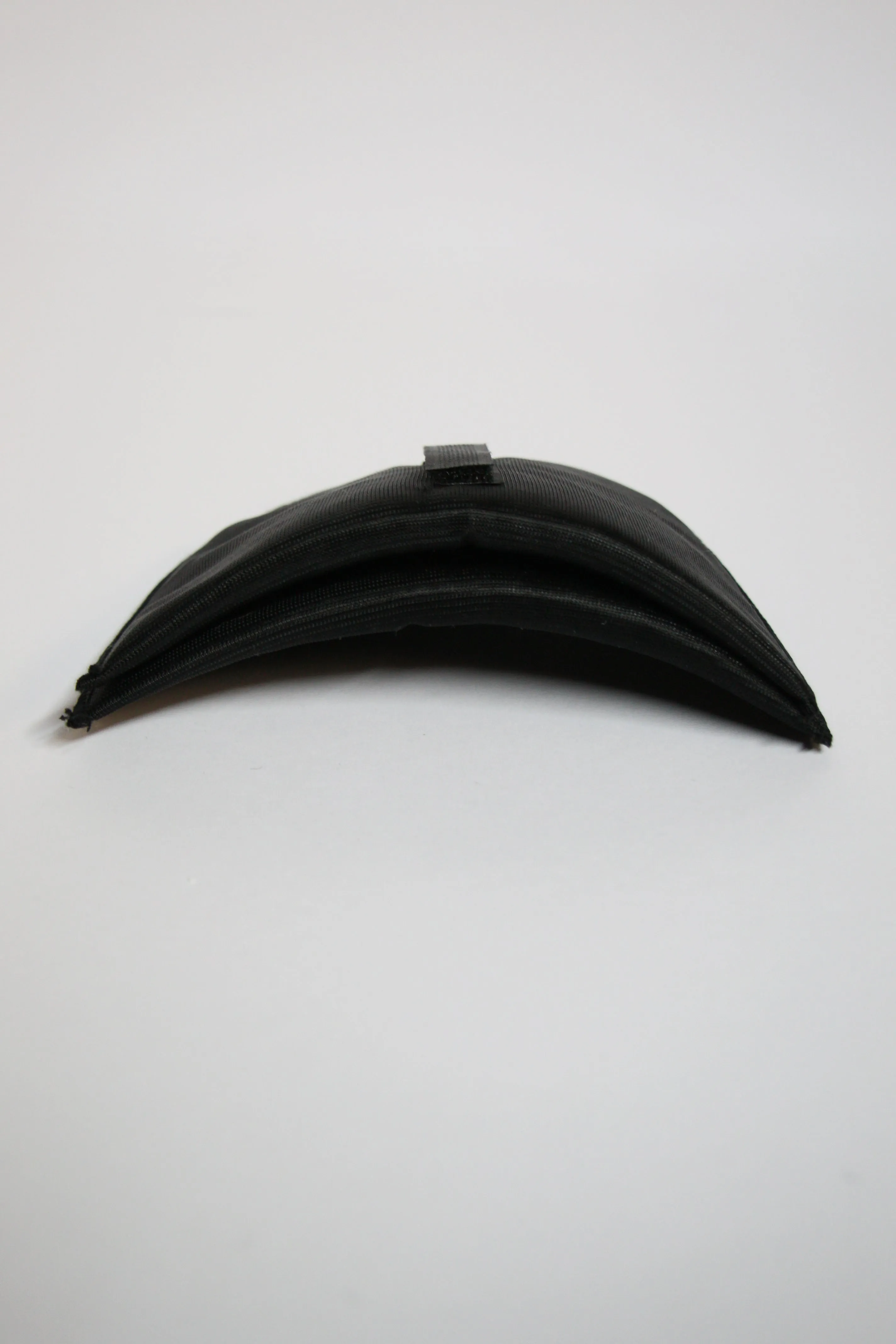 Black Covered Shoulder Pads with Velcro - 7mm