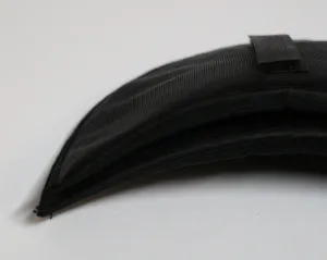 Black Covered Shoulder Pads with Velcro - 7mm