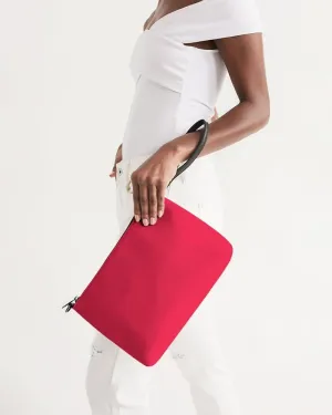 Bright Pink Red Zip Pouch | Bright Pure Pink Red | C0M100Y75K0