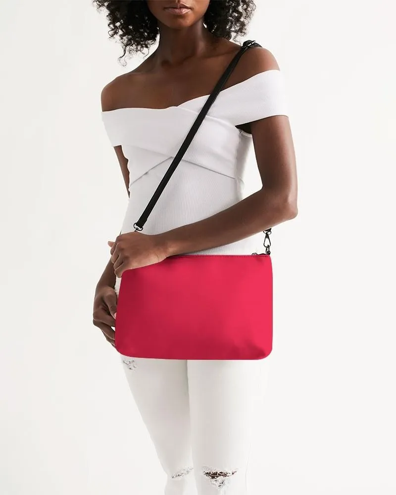 Bright Pink Red Zip Pouch | Bright Pure Pink Red | C0M100Y75K0