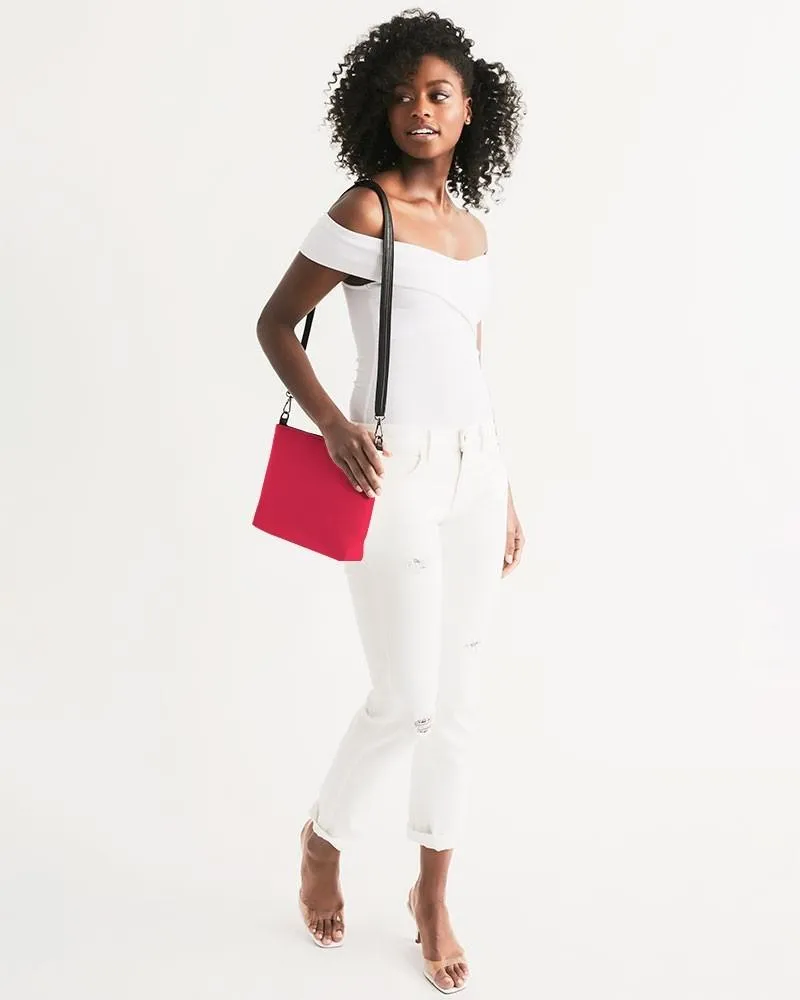 Bright Pink Red Zip Pouch | Bright Pure Pink Red | C0M100Y75K0