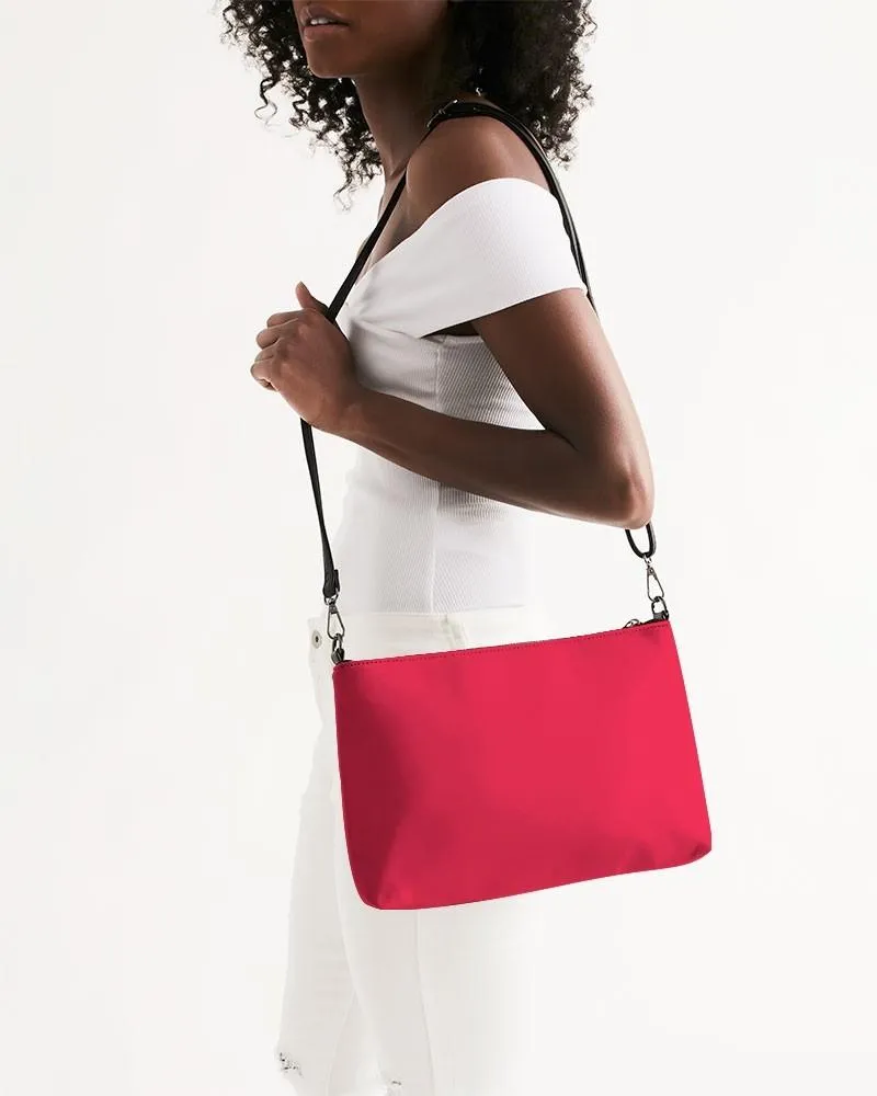 Bright Pink Red Zip Pouch | Bright Pure Pink Red | C0M100Y75K0