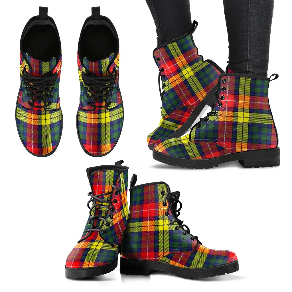 Buchanan Modern Tartan Leather Boots