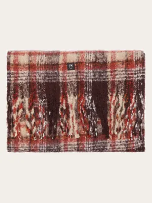 Checked scarf - GRS/Vegan - Brown check