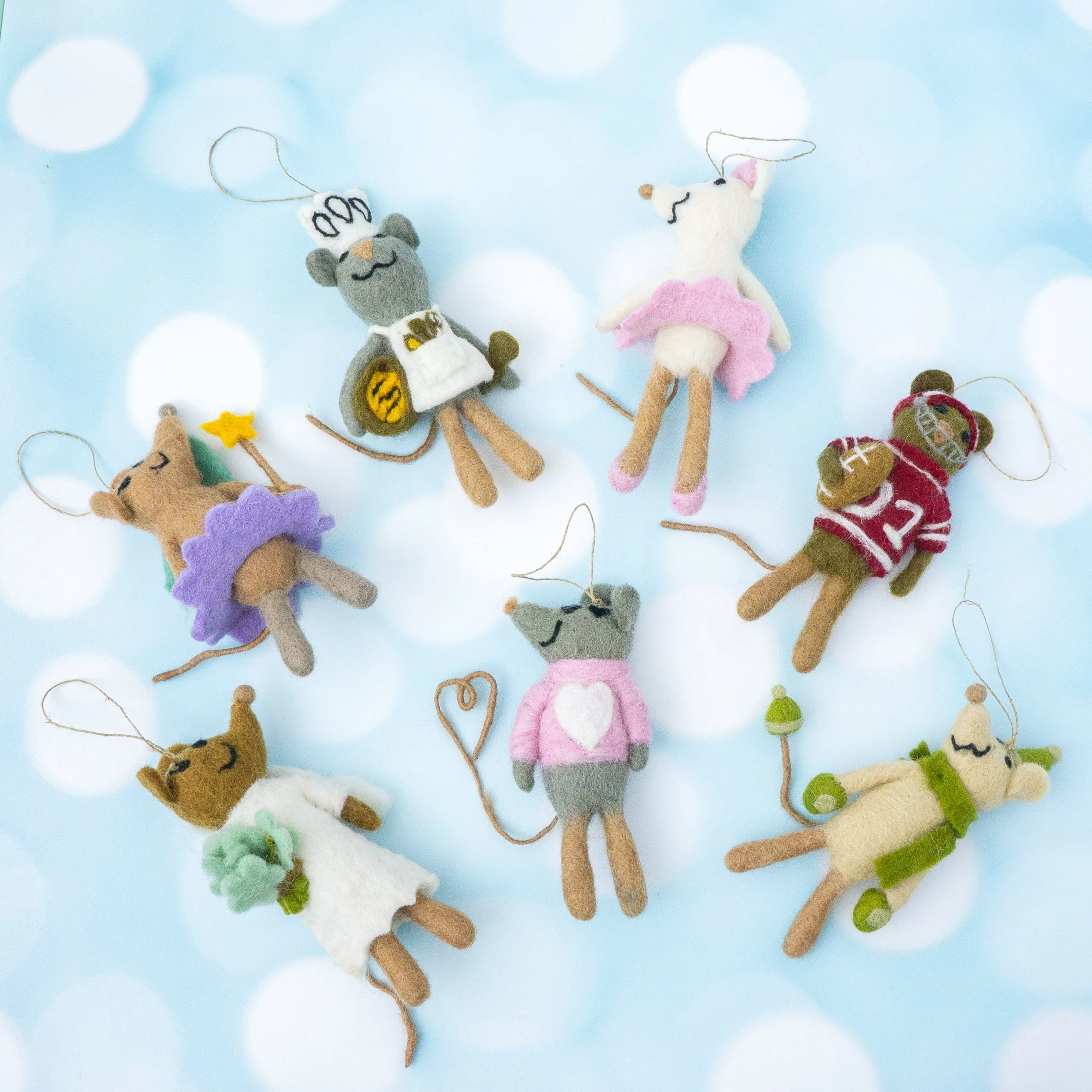 Cheery Mouse Eco Ornaments (8 styles)