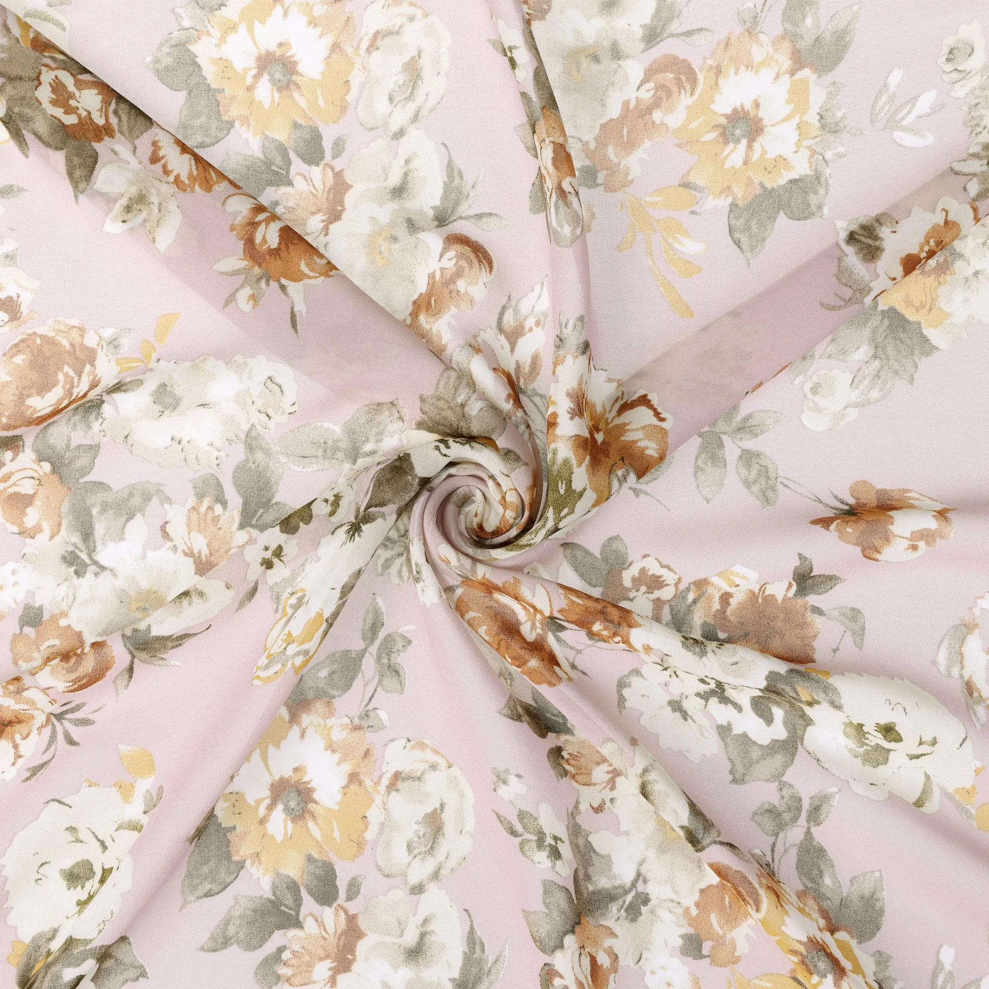 Chiffon Floral Print Square Kerchief Neck Scarf Neckerchief