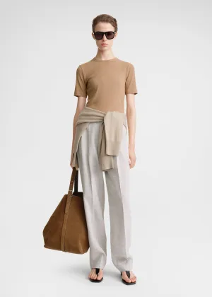 Classic rib tee caramel