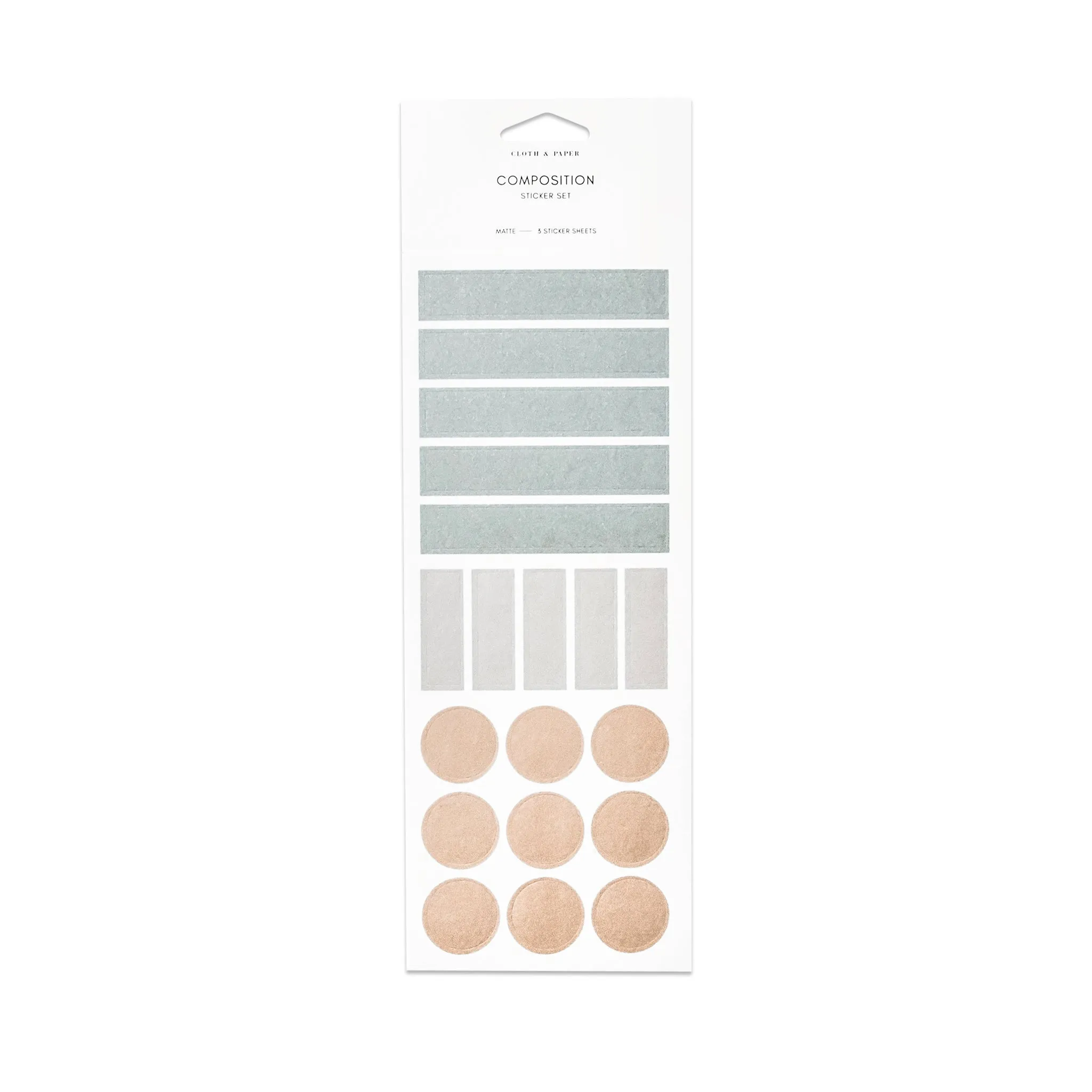Composition Stickers | Earl Grey, Crêpe   Angora