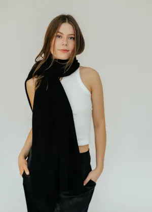 CRUSH Cashmere Amara Lima Luxe Scarf in Black