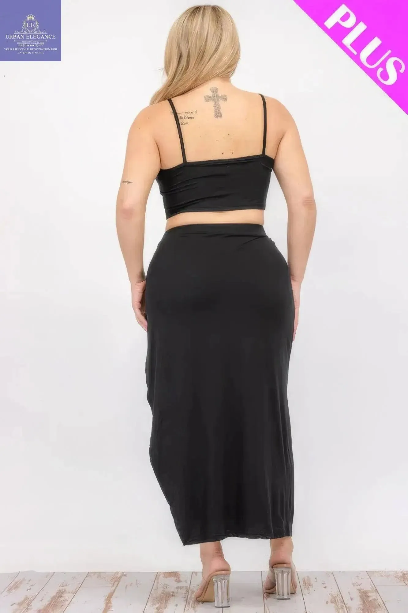Curvy Crop Cami & Maxi Skirt Set