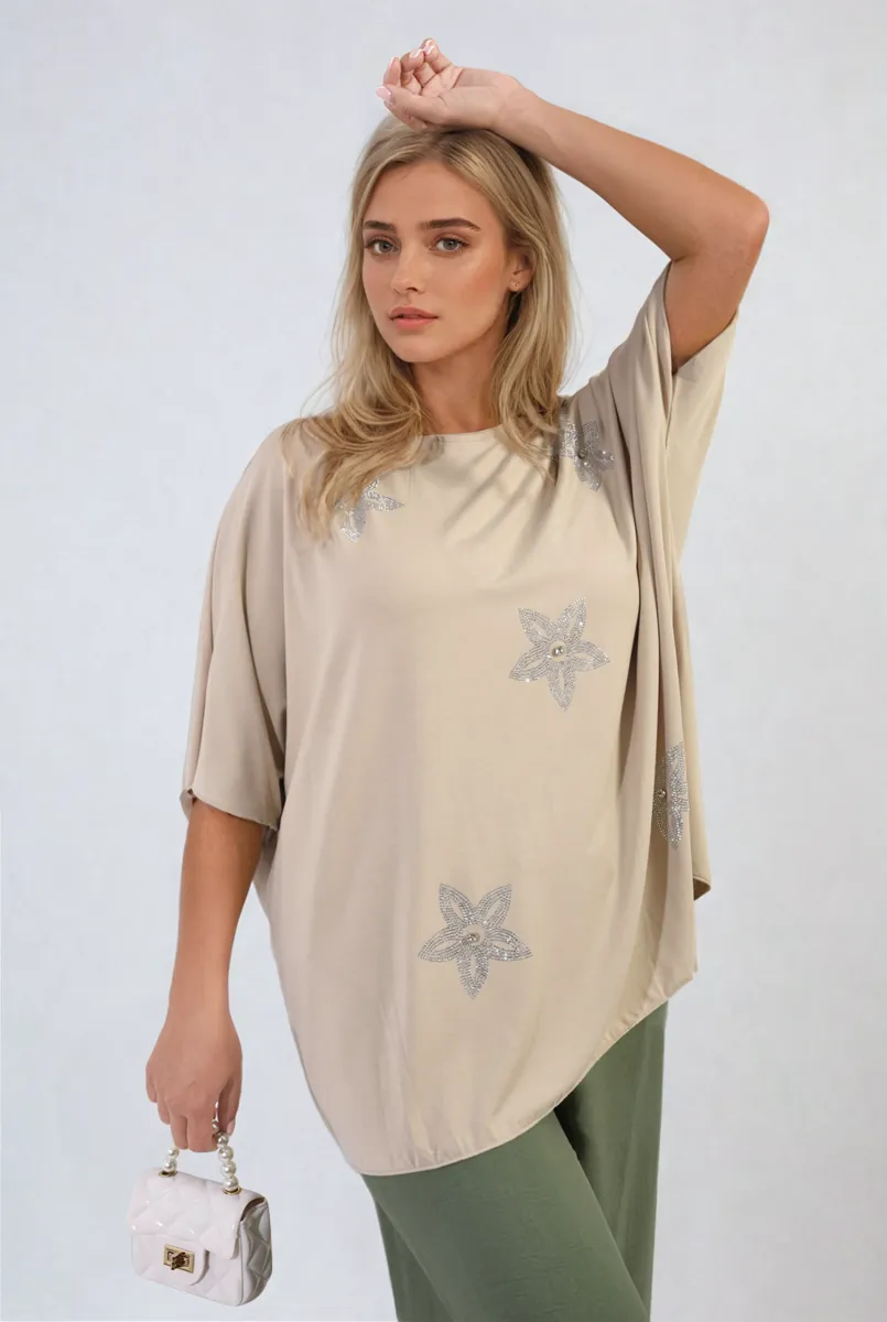 Floral Print Oversized Top