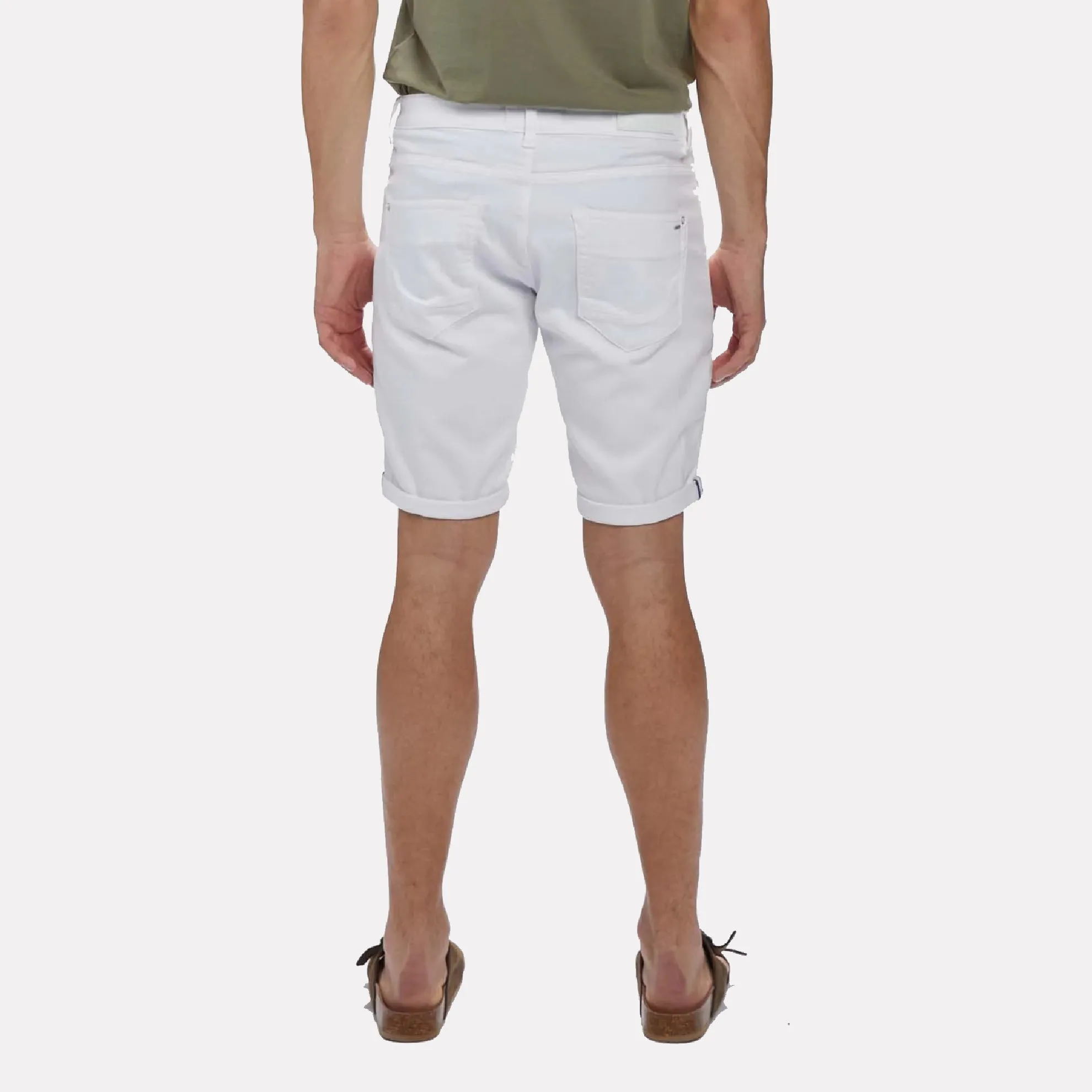 GABBA "Jason" Slim Fit Knit Denim Short / Snow White