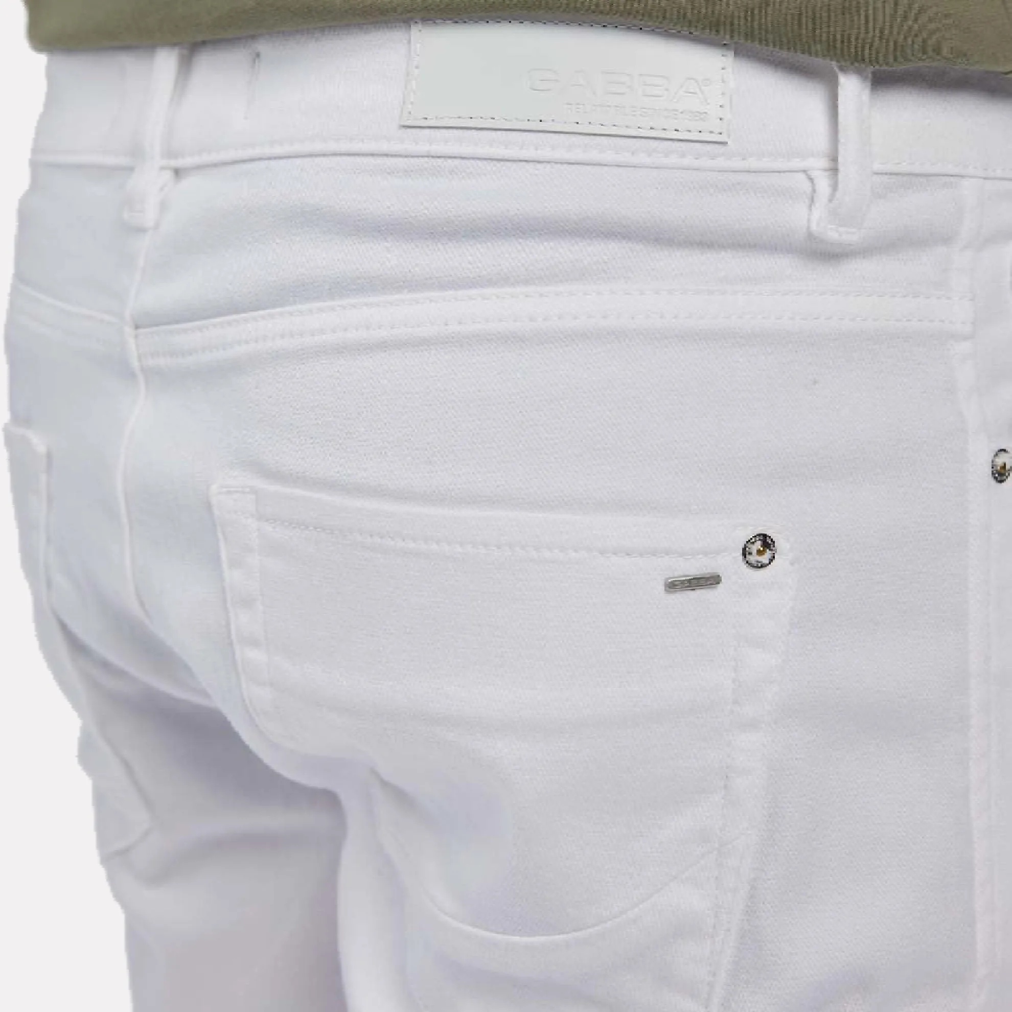 GABBA "Jason" Slim Fit Knit Denim Short / Snow White