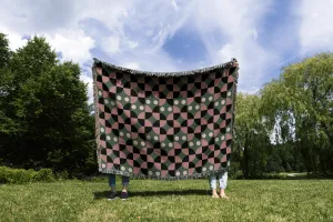 Geometric Harmony Woven Throw Blanket