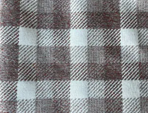 Handsome Paprika & Cream Checked Polyester Tweed