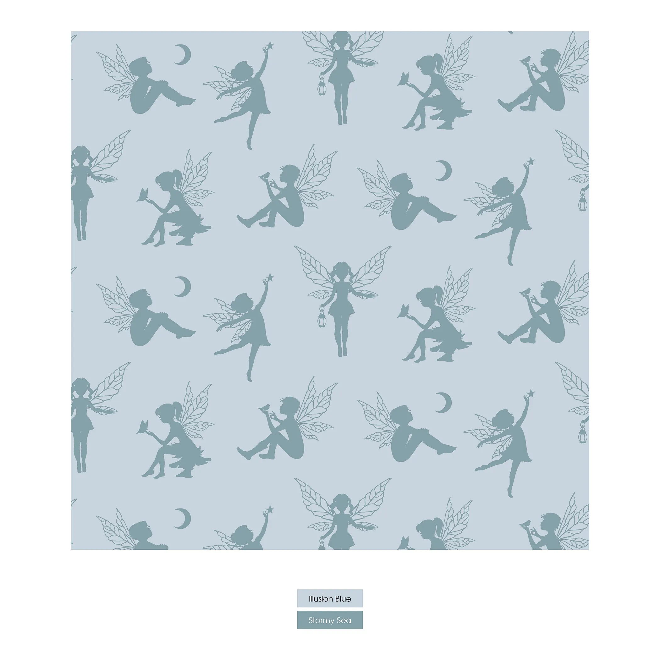 Illusion Blue Forest Fairies Muffin Ruffle Coverall With 2 Way Zipper