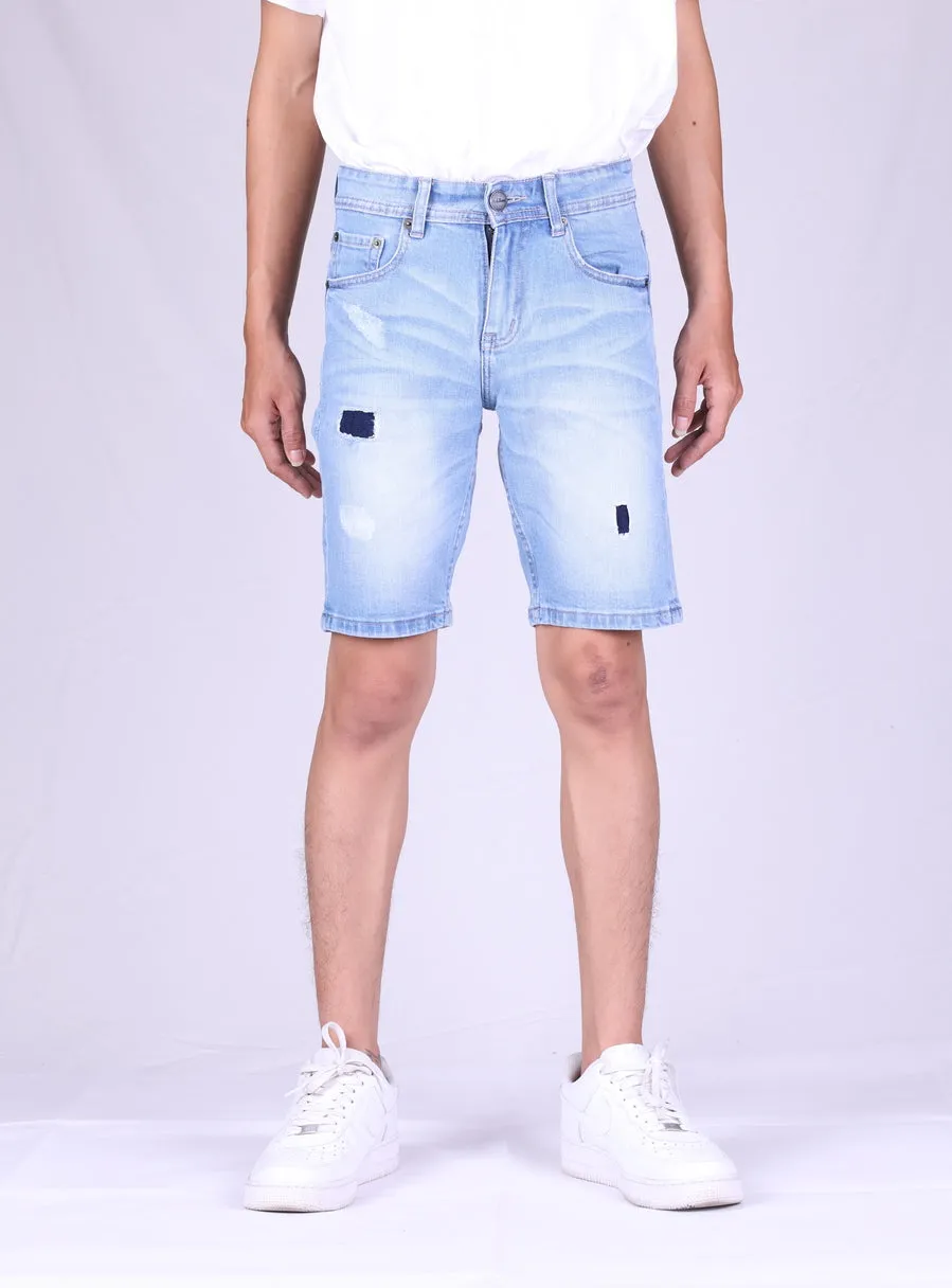 Jack Russel - Men Shorts - Handwerk JS-706 Slim Fit Light Blue