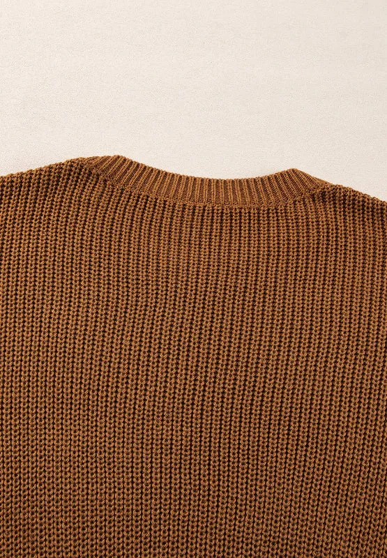 kesley Pearl Detail Round Neck Long Sleeve Sweater