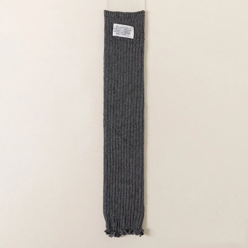 Label Stretch Knitted Lolita Calf Socks