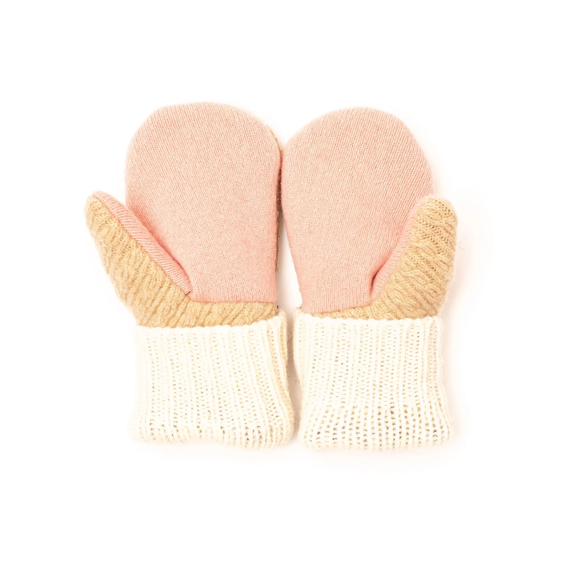 Large Kid's Wool Sweater Mittens | Glistening Snow