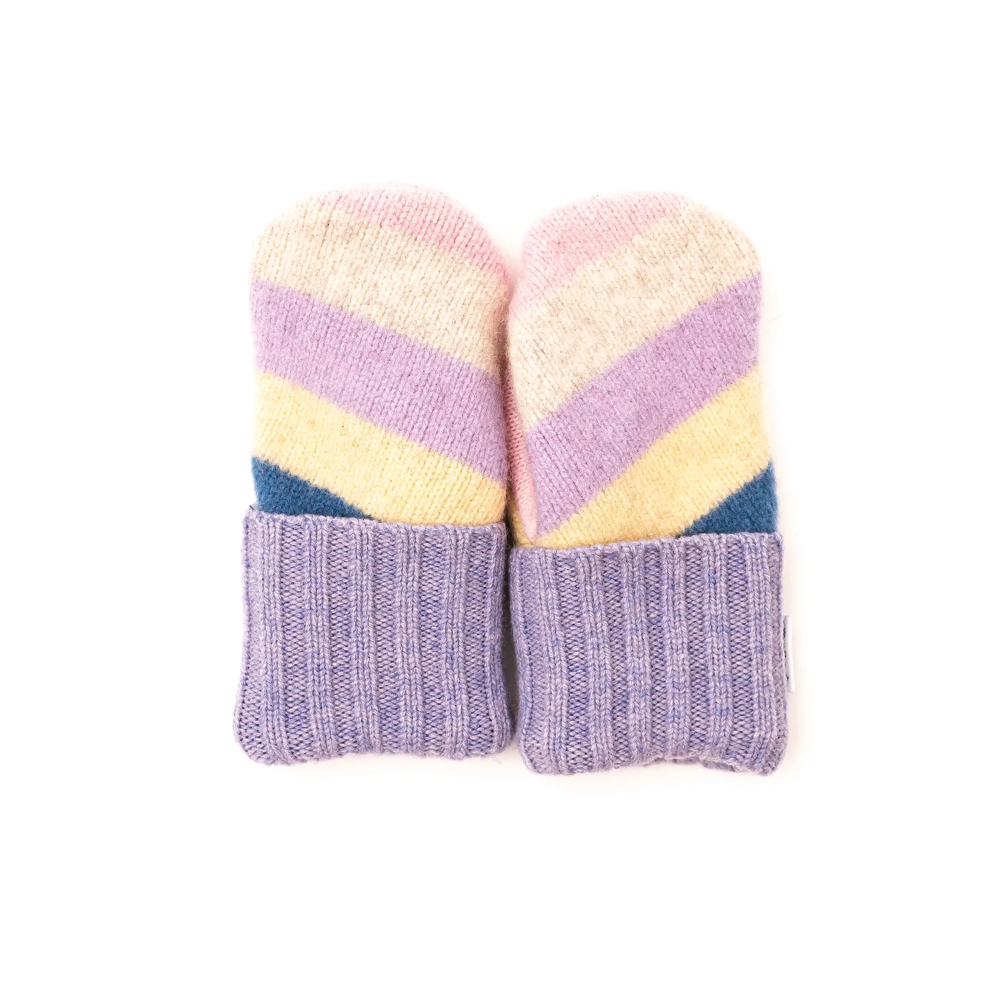 Large Kid's Wool Sweater Mittens | Lavender Love