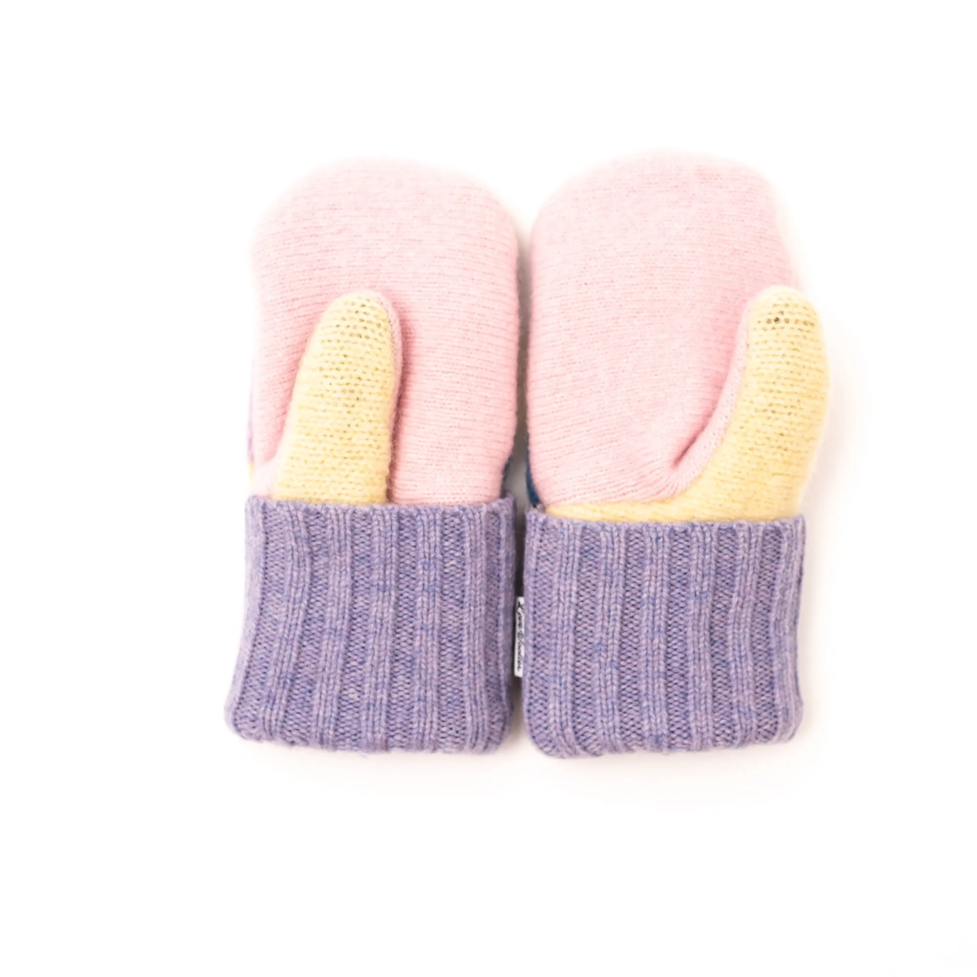 Large Kid's Wool Sweater Mittens | Lavender Love