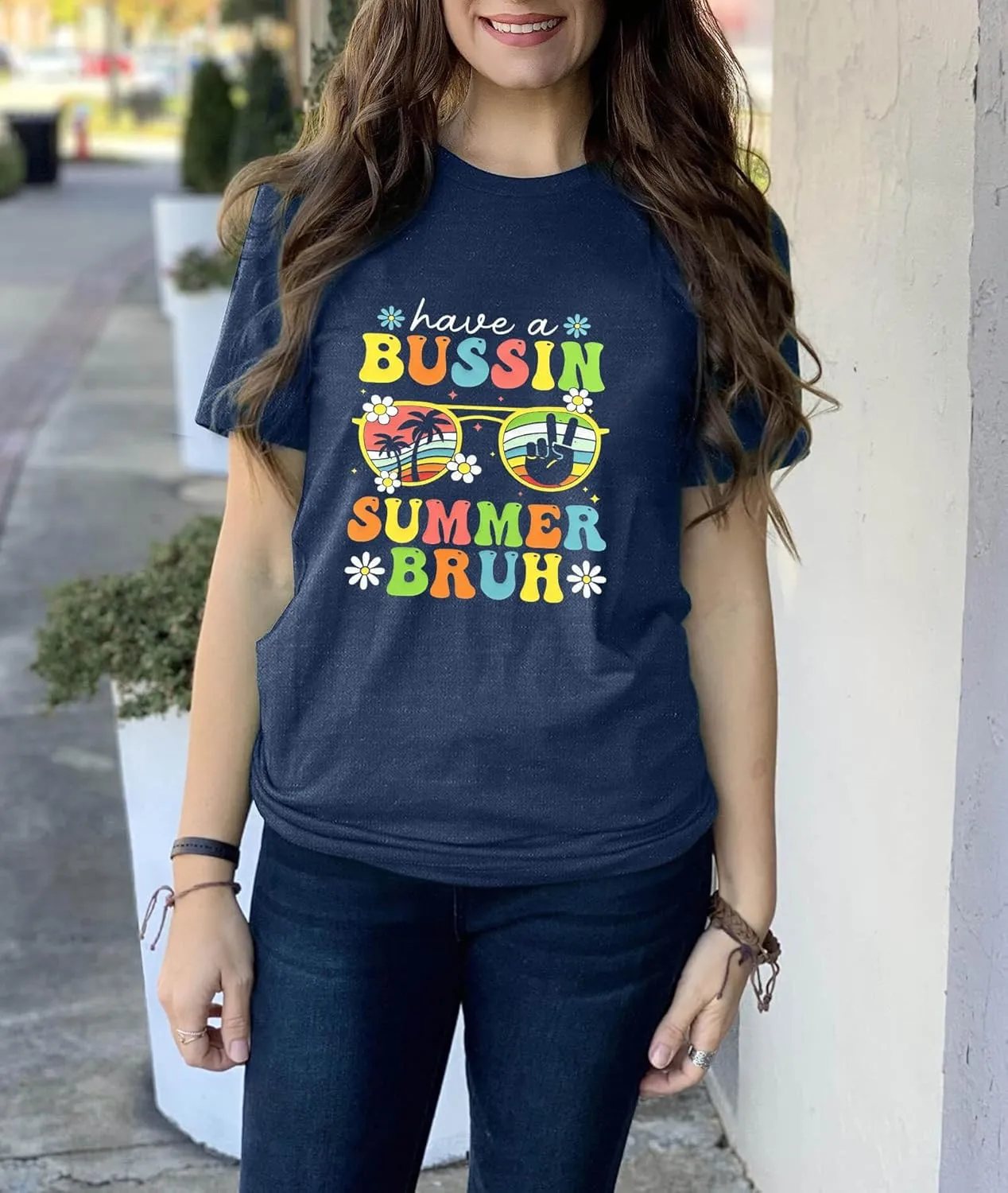 Last Day of School Teacher Shirt Womens Schools Out for Summer T-Shirt Happy Last Day Tee Tops