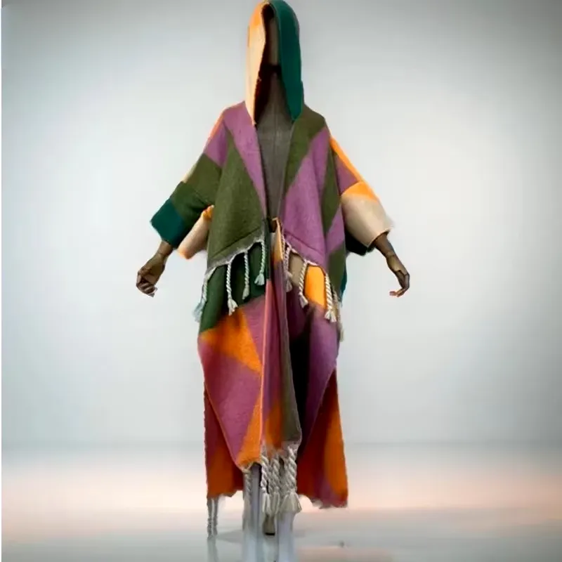 Lavish Wool Hooded Cardigan Kimono