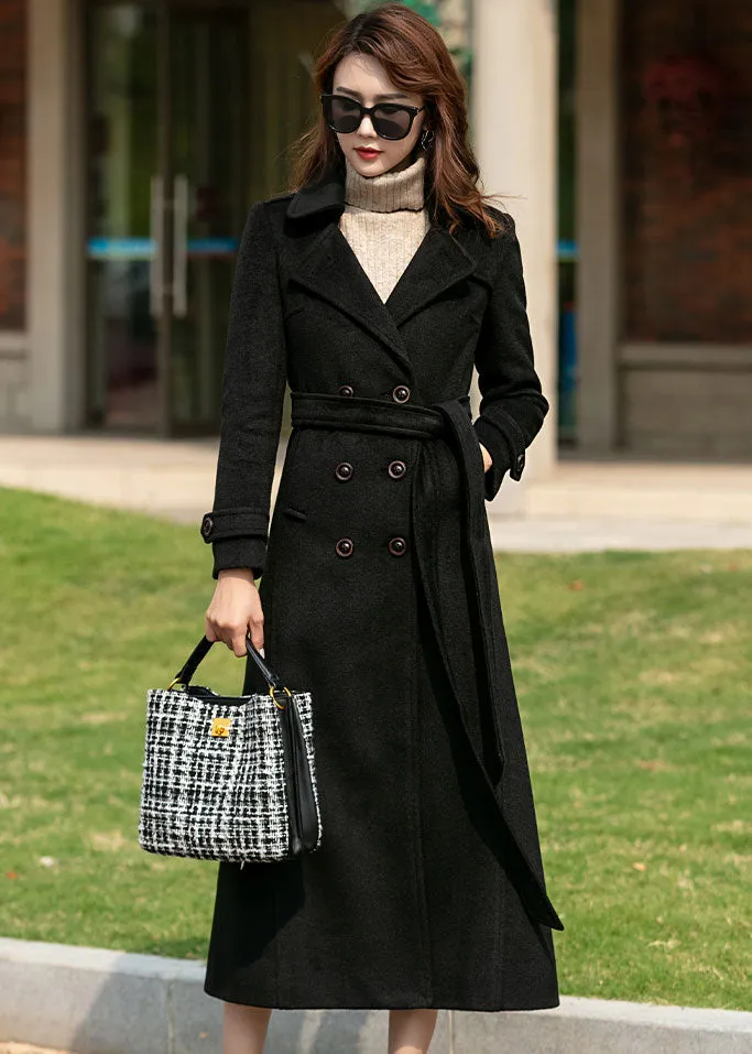 Long sleeve warm winter wool coat 245901