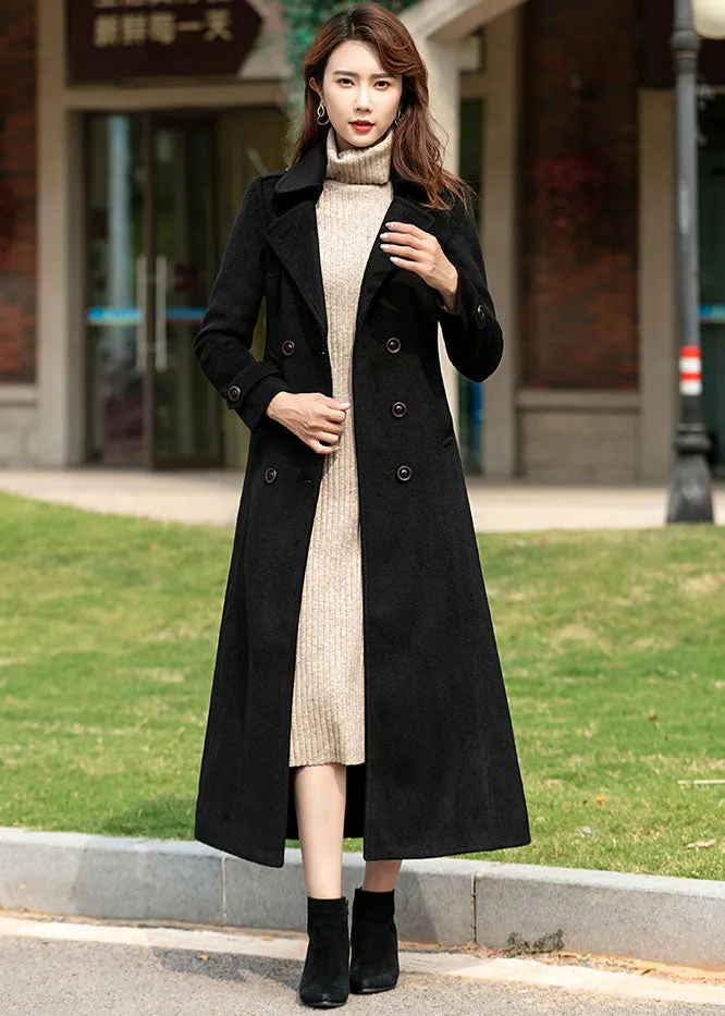 Long sleeve warm winter wool coat 245901