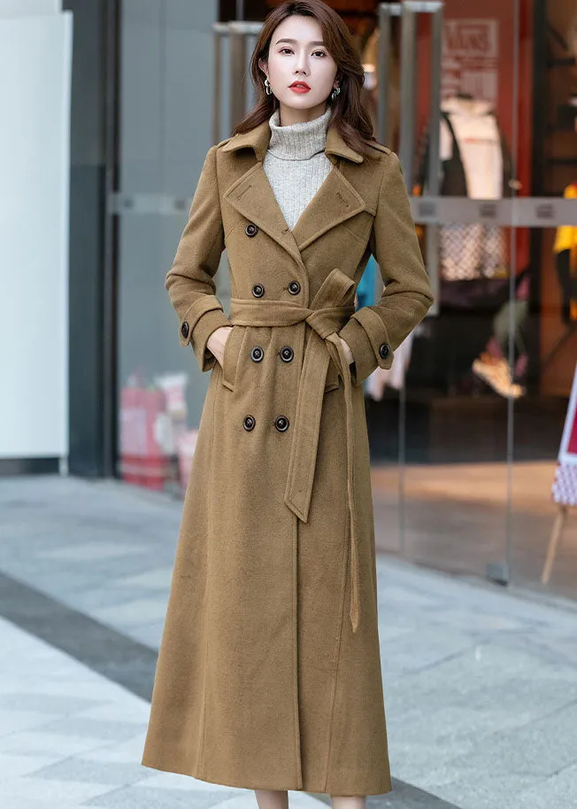 Long sleeve warm winter wool coat 245901