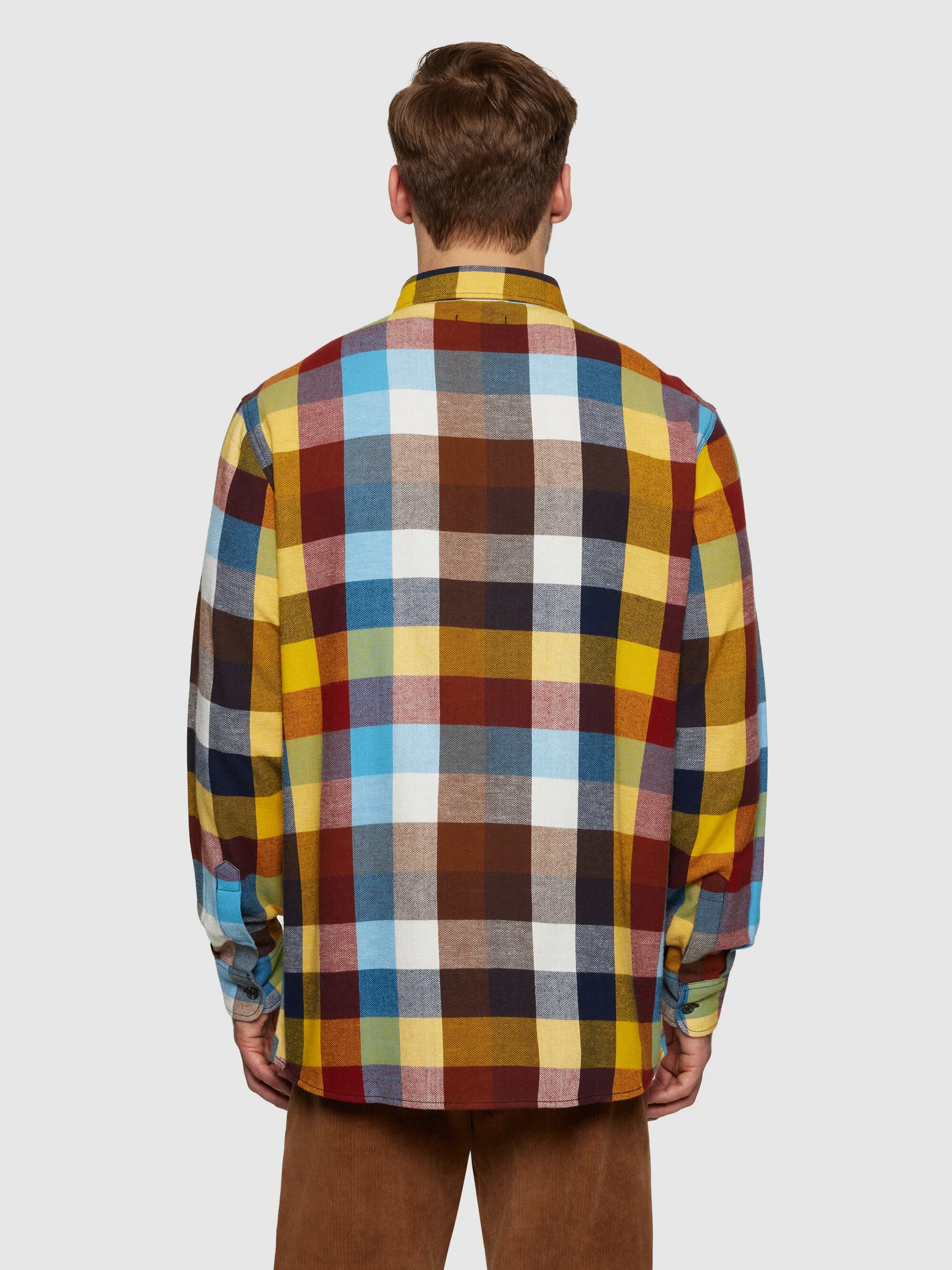 Loose fit checked flannel shirt - GOTS/Vegan - Multi check