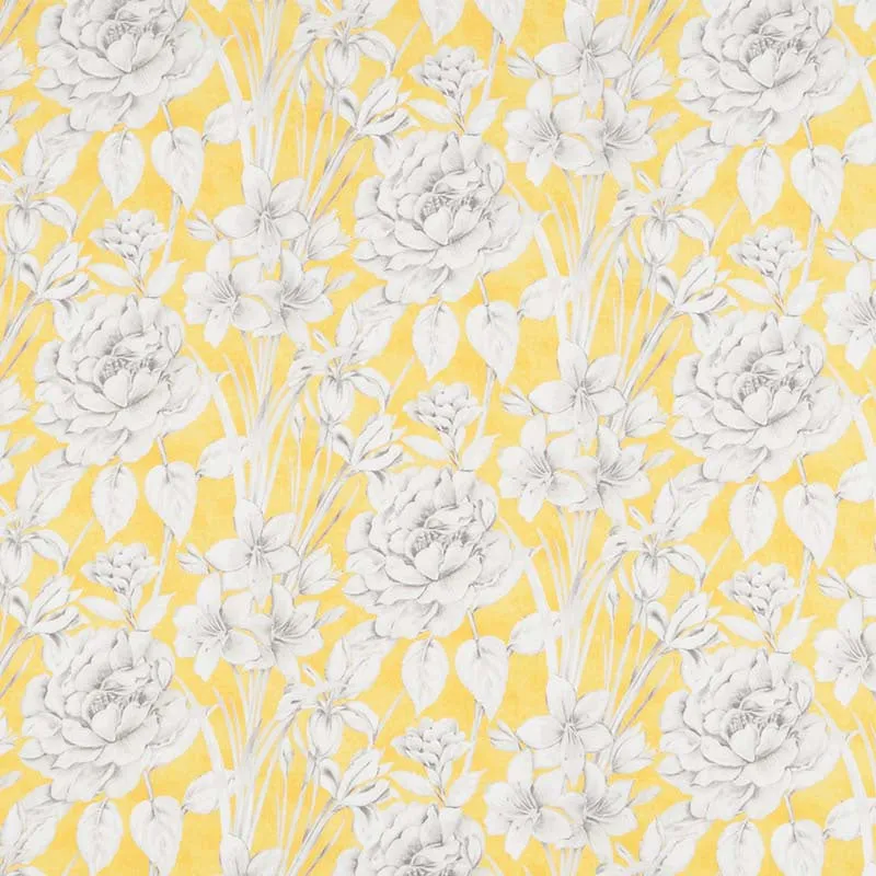 Marguerite - Large Floral Goldenrod Yardage