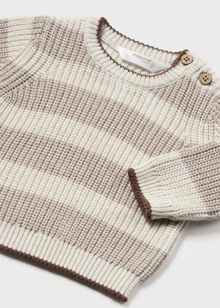 MAY Brown Stripe Sweater