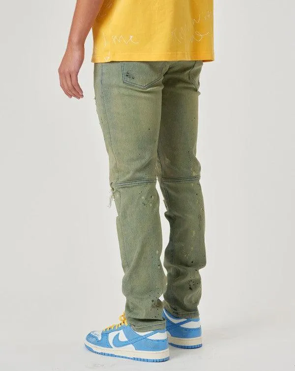 Mens Medium Sand Slim Fit Denim Jeans