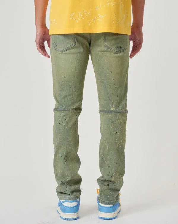 Mens Medium Sand Slim Fit Denim Jeans