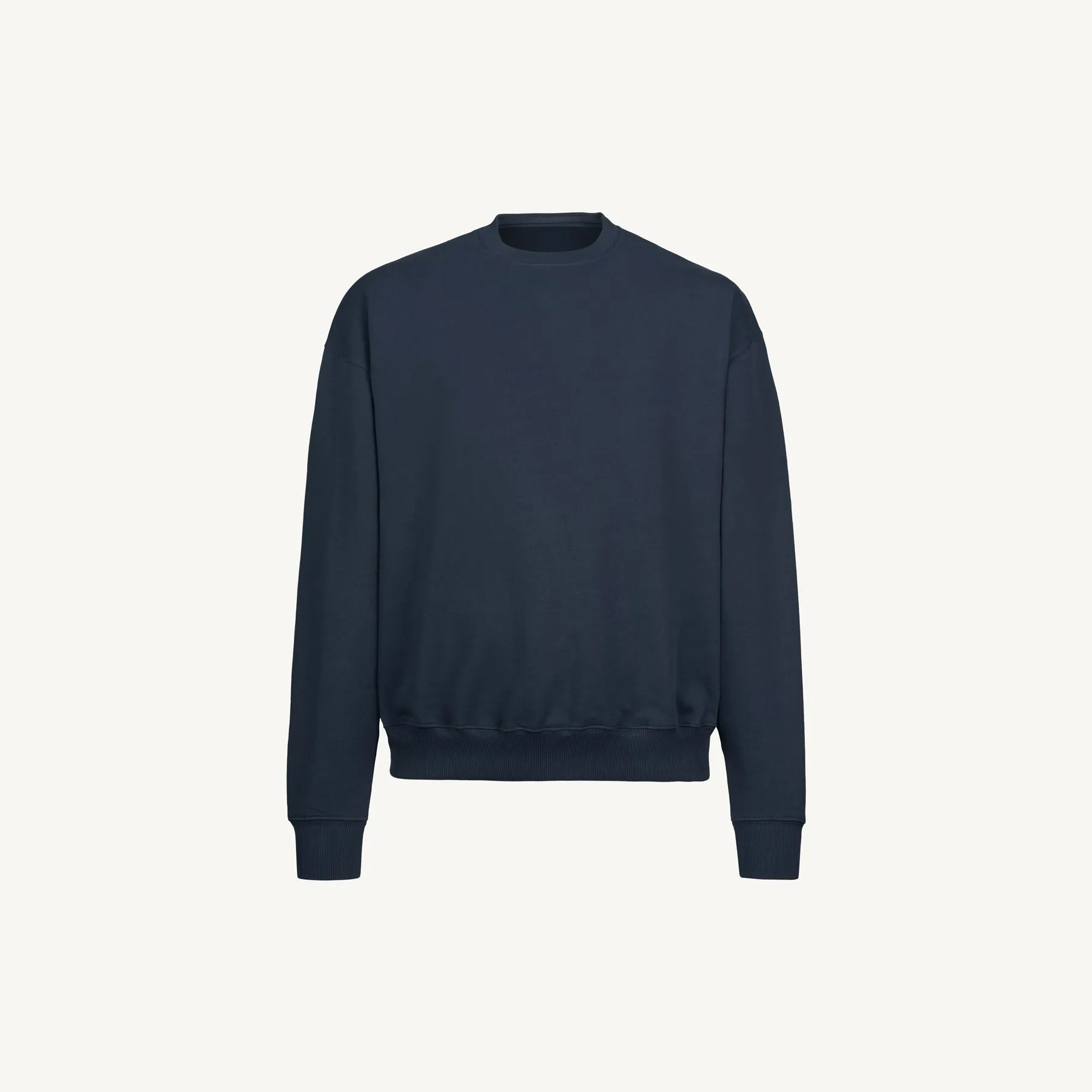 Navy Blue Oversized Crewneck Sweater.