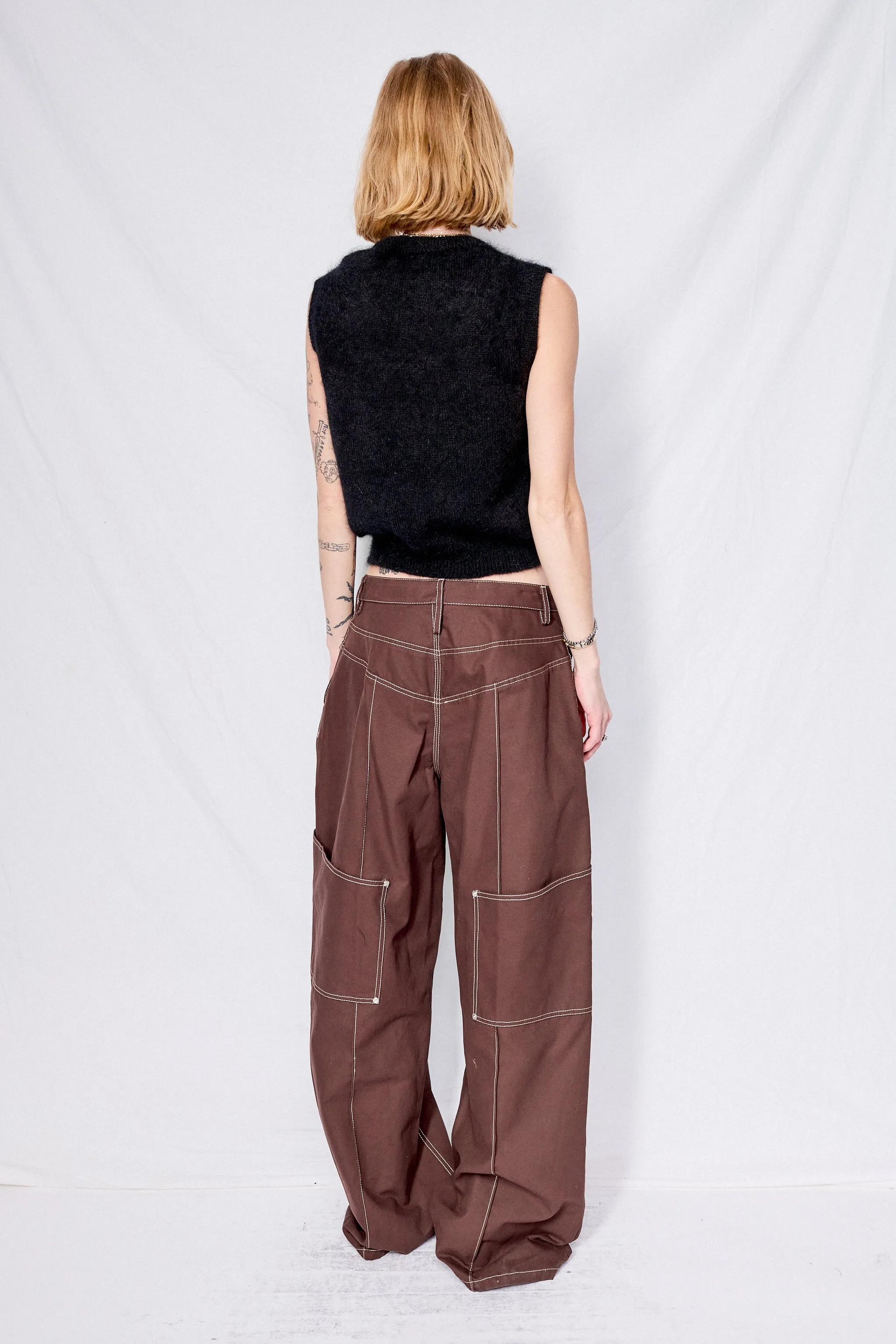 Nero Fuzzy Knit Vest